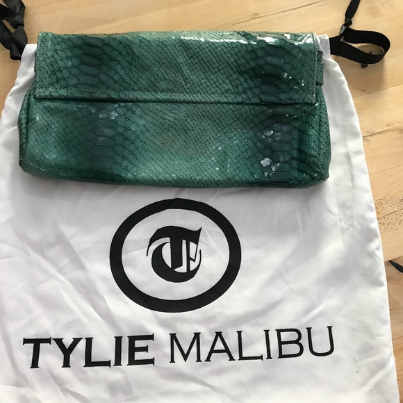 TYLIE MALIBU PYTHON RUNAWAY BAG/CLUTCH/NEW/VINTAGE - Picture 2 of 4